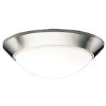 Ceiling Space Light Fixture - Brushed Nickel / Satin Etched