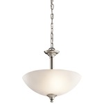 Jolie Convertible Pendant - Brushed Nickel / Satin Etched