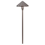 12V Six Groove Center Mount Path Light - Textured Architectural Bronze