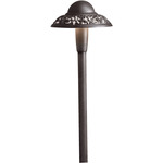 Pierced Dome Path Light 12V - Textured Architectural Bronze