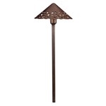 12V Cast Hammered Roof Path Light - Textured Tannery Bronze