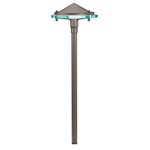 12V Glass & Metal Path Light - Textured Architectural Bronze