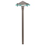 12V Glass & Metal Path Light - Textured Architectural Bronze