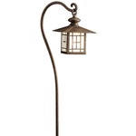 12V Mission Lantern Path Light - Bronze / Satin Etched