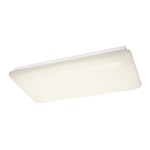 Linear Flush Mount FLU Ceiling Light - White / White