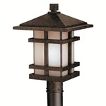 Cross Creek Outdoor Post Mount - Aged Bronze / Linen Seeded