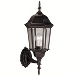 Madison Outdoor Wall Light - Black / Clear