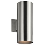 Cylinder Incandescent Up/Downlight Wall Light - Brushed Aluminum