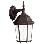 Madison 15 inch Top Mount Outdoor Wall Light - Tannery Bronze / Clear