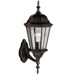 Madison Outdoor Wall Light - Black / Clear
