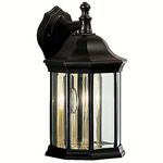 Chesapeake Outdoor Wall Sconce - Black / Clear