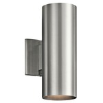 Cylinder Incandescent Up/Downlight Wall Light - Brushed Aluminum