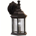 Chesapeake Decorative Canopy Outdoor Wall Sconce - Black / Clear