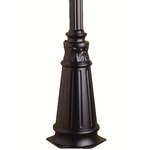 3 x 72 inch Outdoor Post with Decorative Base - Black