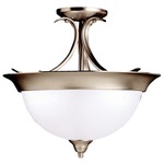 Dover Semi Flush Ceiling Light - Brushed Nickel