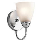 Jolie Wall Light  - Chrome / Satin Etched