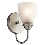 Jolie Wall Light - Brushed Nickel / Satin Etched