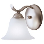 Dover Bathroom Vanity Light - Brushed Nickel / Etched Seedy