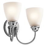 Jolie Bathroom Vanity Light - Chrome / Satin Etched