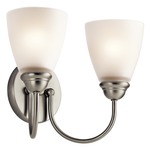 Jolie Bathroom Vanity Light - Brushed Nickel / Satin Etched