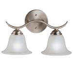 Dover Bathroom Vanity Light - Brushed Nickel / Etched Seedy