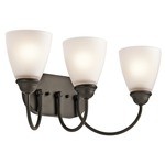 Jolie Bathroom Vanity Light - Olde Bronze / Satin Etched