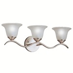 Dover Bathroom Vanity Light - Brushed Nickel / Etched Seedy
