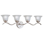 Dover Bathroom Vanity Light - Brushed Nickel / Etched Seedy