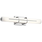 Traverso Bathroom Vanity Light - Chrome / Opal