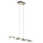 Azenda Pendant - Brushed Nickel / White