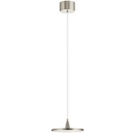 Jeno Pendant - Brushed Nickel / White