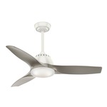 Wisp Ceiling Fan with Light - Fresh White / Pewter