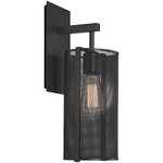 Uptown Mesh Hanging Wall Light - Matte Black / No Glass