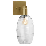 Ellisse Wall Sconce - Gilded Brass / Optic Clear