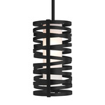 Tempest Small Pendant - Matte Black / Frosted Glass