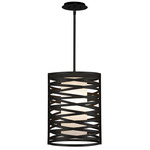 Tempest Large Pendant - Matte Black / Frosted Glass