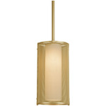 Uptown Mesh Rod Pendant - Gilded Brass / Frosted
