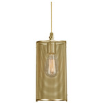Uptown Mesh Rod Pendant - Gilded Brass / No Glass