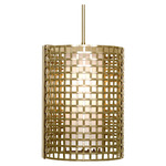Tweed Pendant - Gilded Brass / Frosted