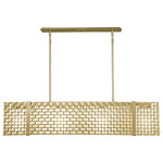 Tweed Linear Suspension - Gilded Brass / Frosted