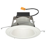 J6RL 6IN Warm Dim 600 Lumen Retrofit Downlight Trim - White / White Baffle
