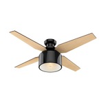 Cranbrook Low Profile Ceiling Fan with Light - Gloss Black