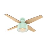 Cranbrook Low Profile Ceiling Fan with Light - Mint