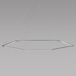 Z-Bar Honeycomb Pendant - Silver