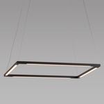 Z-Bar Square Pendant - Matte Black