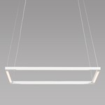 Z-Bar Square Pendant - Matte White