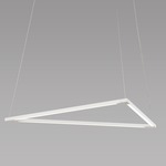 Z-Bar Triangle Pendant - Matte White