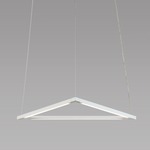 Z-Bar Triangle Pendant - Matte White