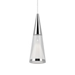 Malabar Mini Pendant - Chrome / Frosted