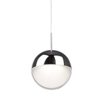 Pluto Mini Pendant - Chrome / Frosted